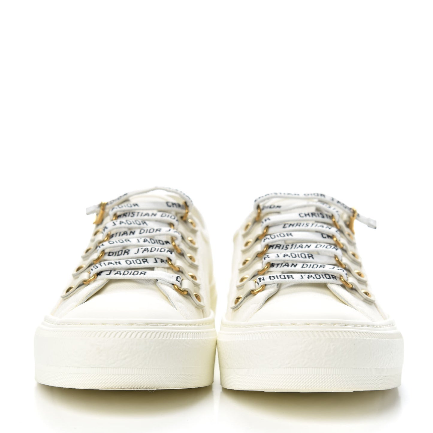 Canvas Walk'n Dior Low Top Sneakers 38.5 White