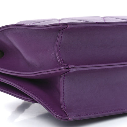 Chanel Calfskin Resin Quilted Mini Flap Purple 9 of 11