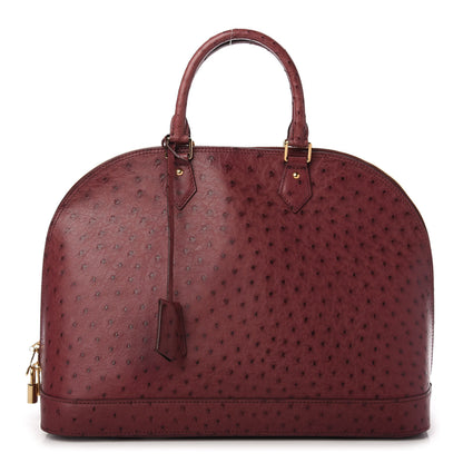 Louis Vuitton Ostrich Alma GM Prune 1 of 9