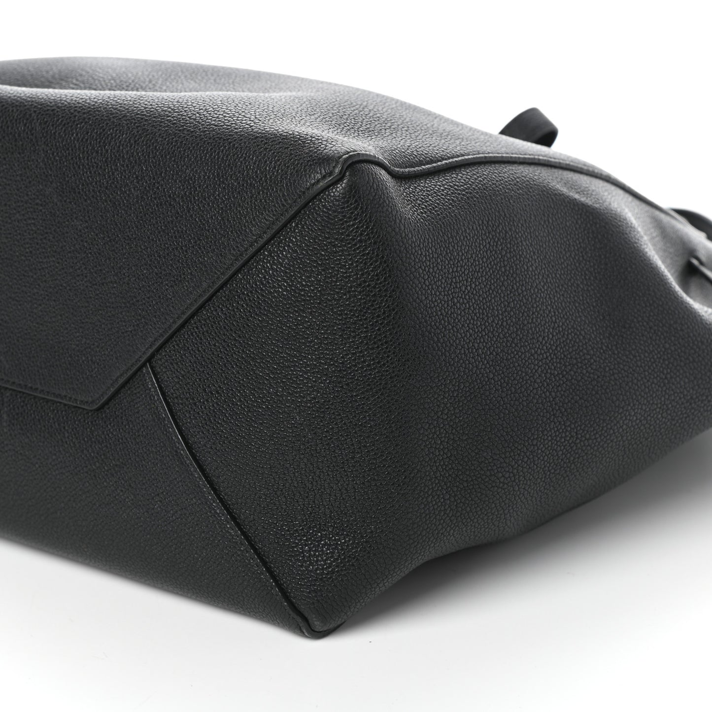 Soft Grained Calfskin Small Belt Cabas Phantom Black