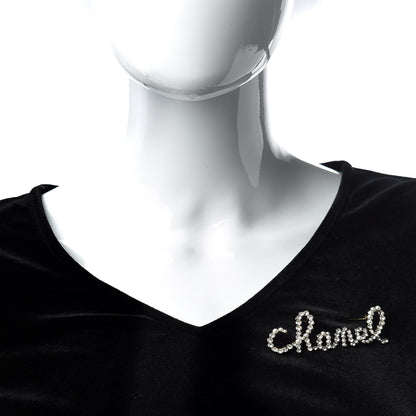 Chanel Metal Glass Swirling Pearls Brooch Pin Gold 2 of 5