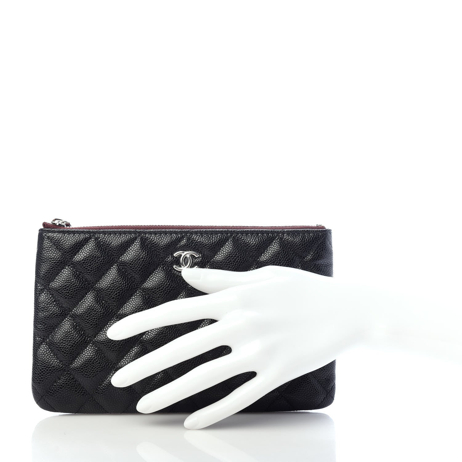 Chanel Caviar Quilted Cosmetic Case Black 2 of 8