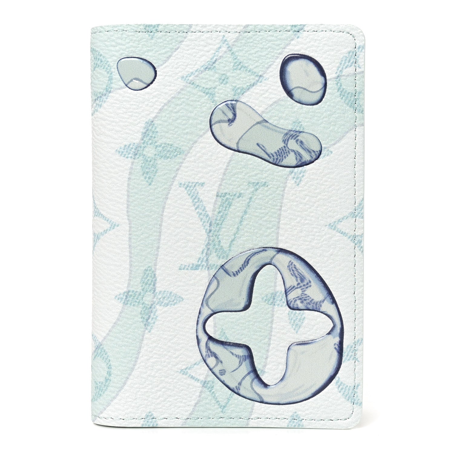 Louis Vuitton Monogram Aquagarden Pocket Organizer NM Crystal Blue 1 of 7