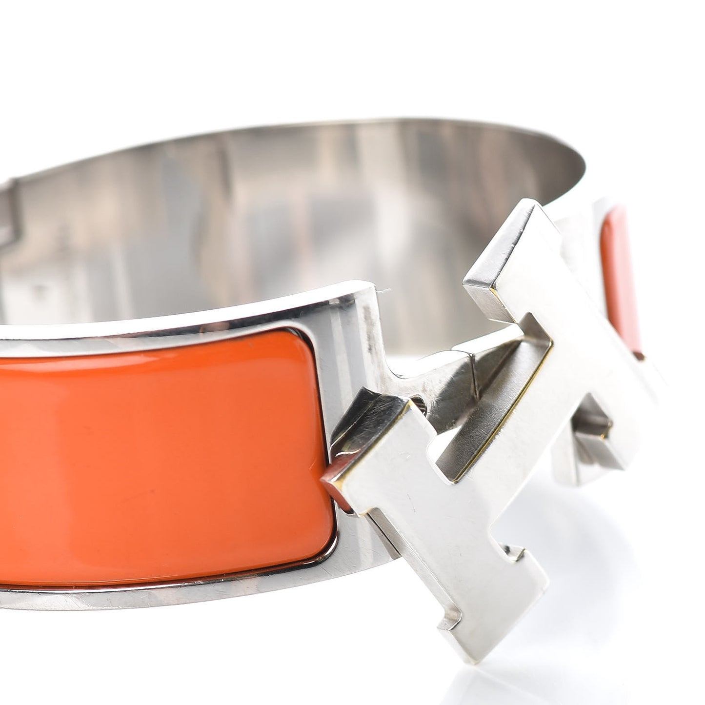 Enamel Wide Clic Clac H Bracelet PM Orange