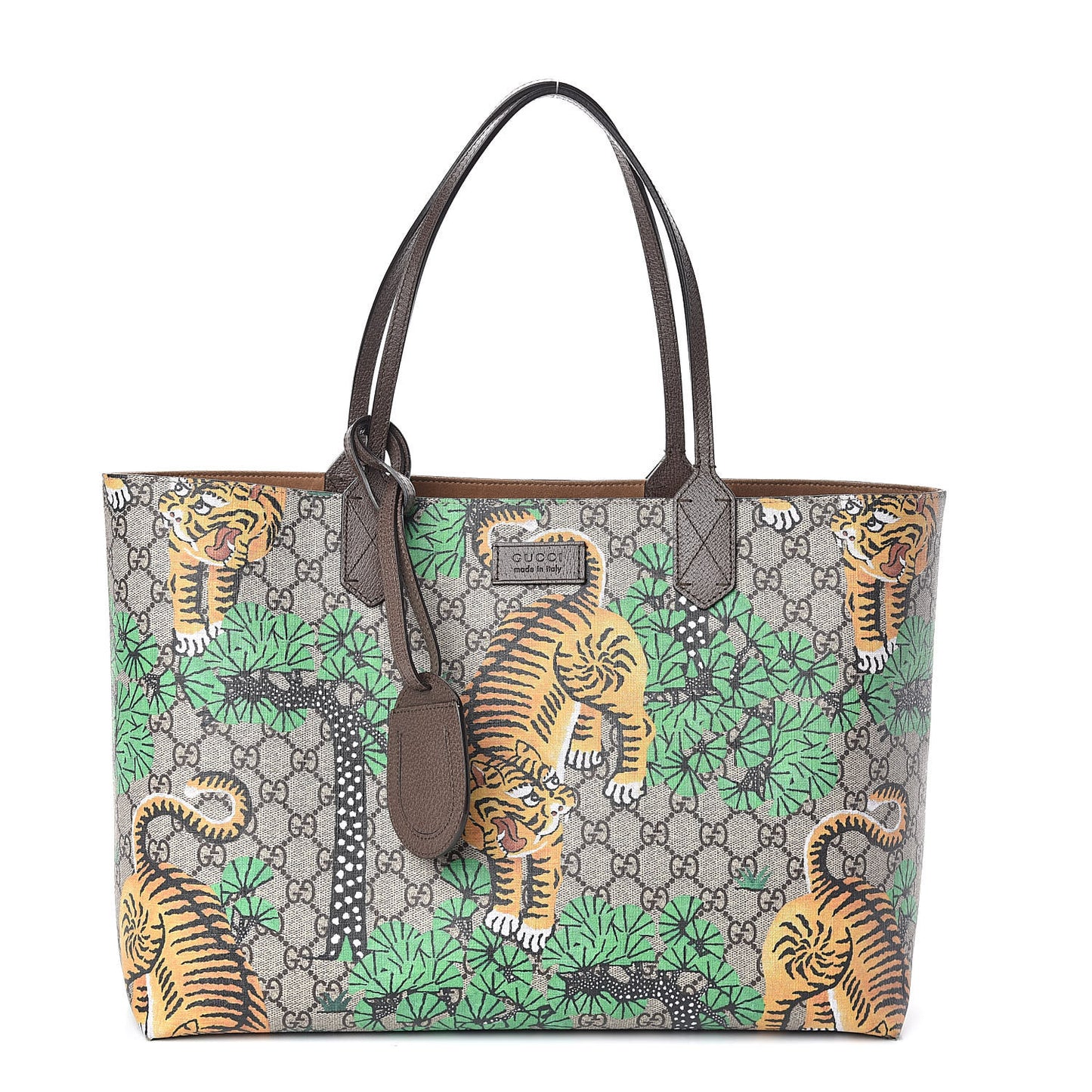 GG Supreme Monogram Bengal Medium Shopping Tote Beige Yard