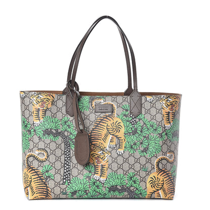 Gucci GG Supreme Monogram Bengal Medium Shopping Tote Beige Yard 1 of 9