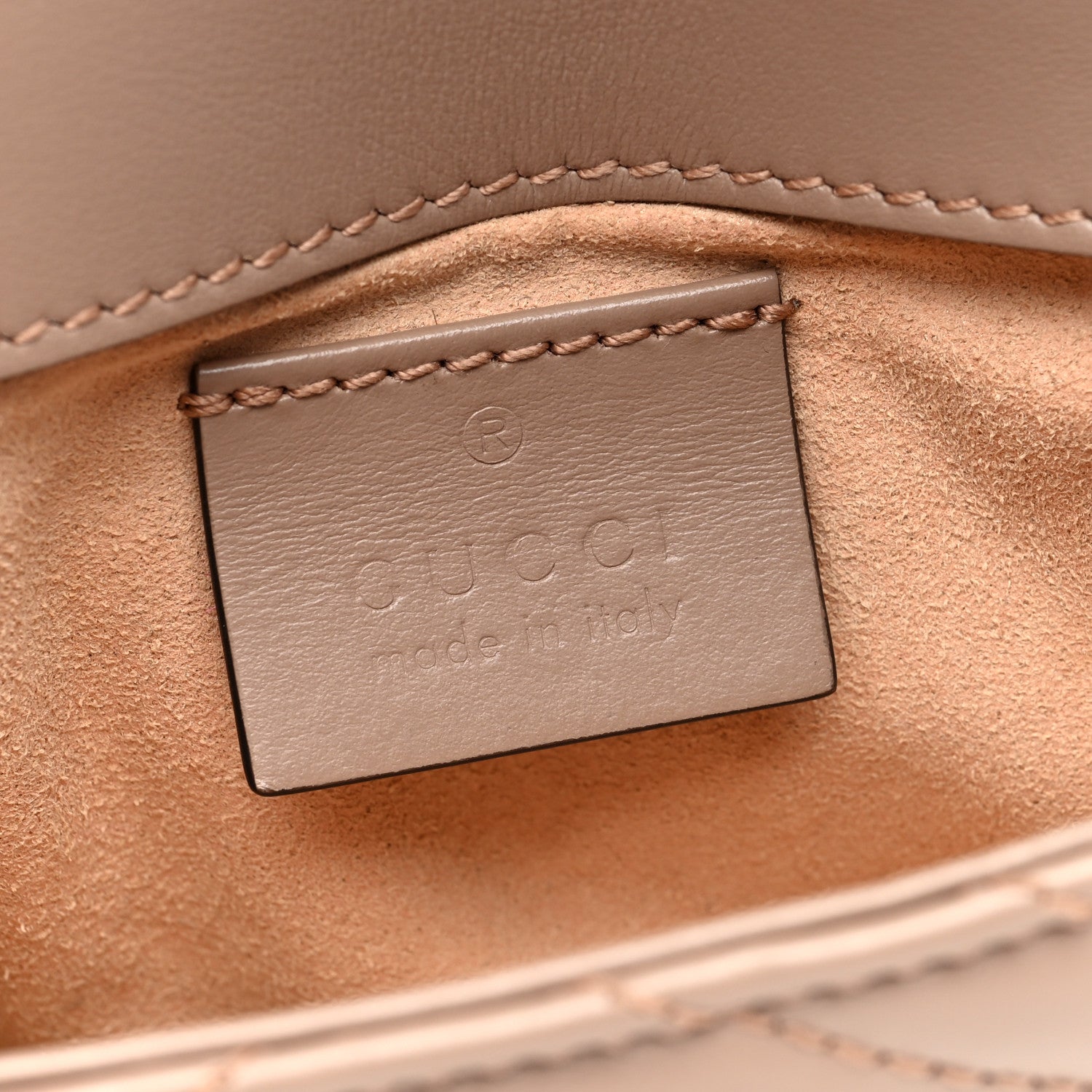 Gucci Calfskin Matelasse Super Mini GG Marmont Shoulder Bag Porcelain Rose 6 of 10