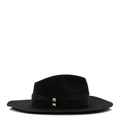 Hermes Rabbit Felt Faubourg Brides De Gala Hat 58 Black 5 of 9