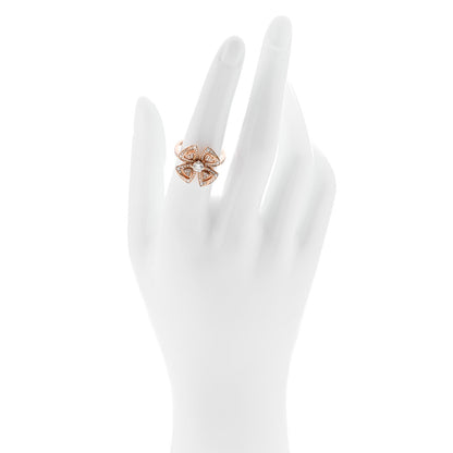 Bulgari 18K Rose Gold Diamond Fiorever Pave Ring 54 6.75 2 of 6