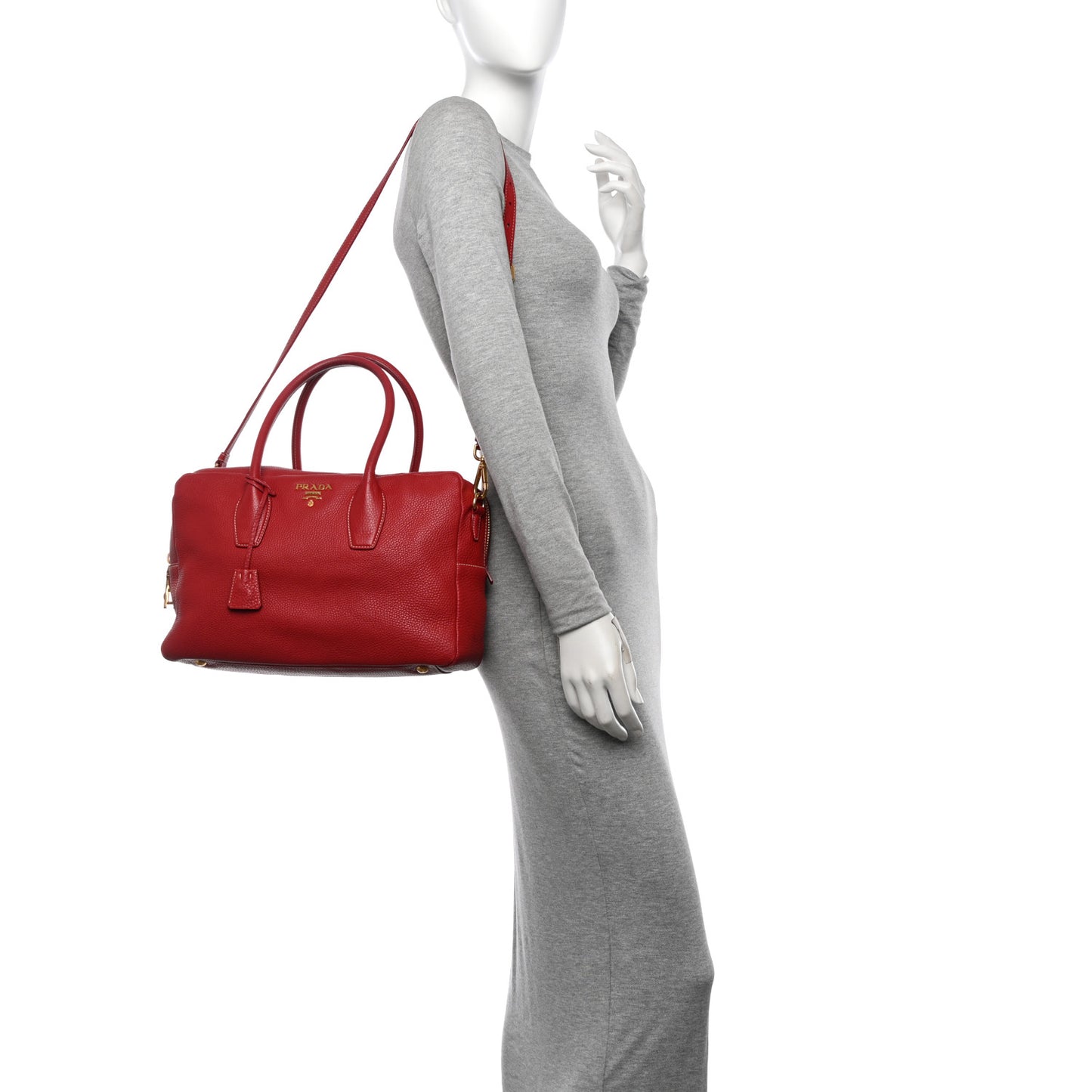 Vitello Daino Satchel Rosso