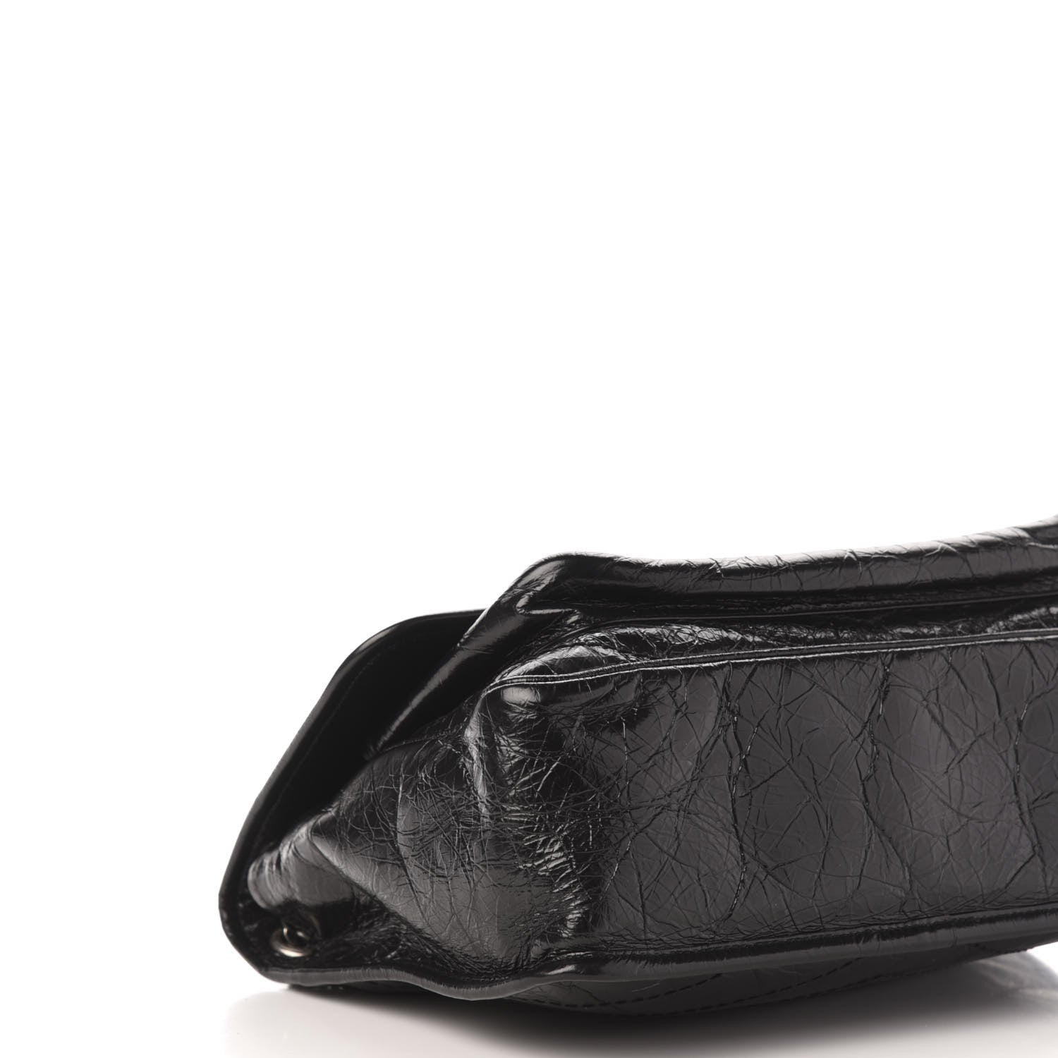 Saint Laurent Crinkled Calfskin Matelasse Monogram Medium Niki Chain Satchel Black 9 of 12