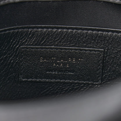 Saint Laurent Crinkled Calfskin Matelasse Monogram Baby Niki Chain Satchel Storm 6 of 13