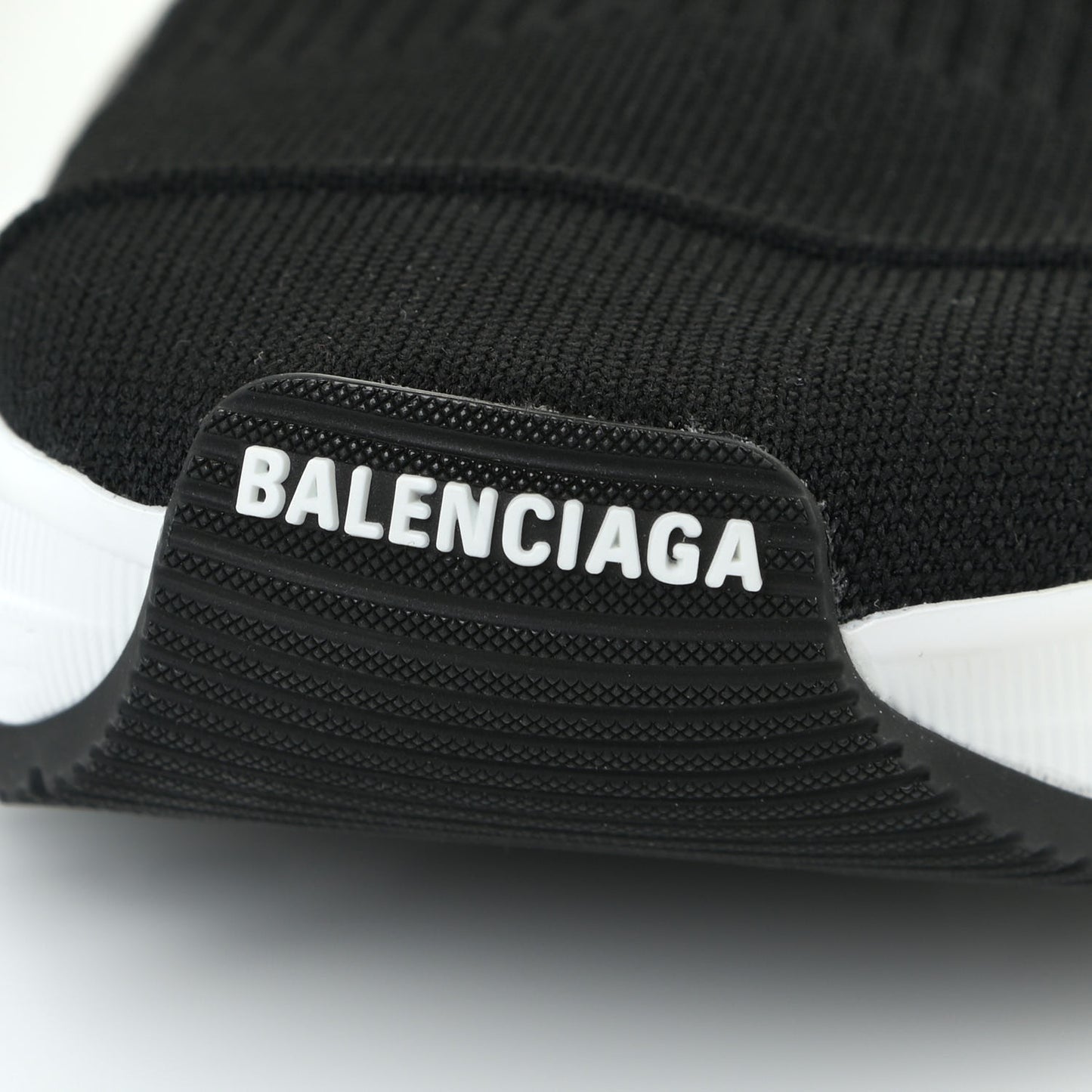 Technical Ribbed 3D Recycled Knit Bi-Color Womens Speed 3.0 Sneakers 40 Black White