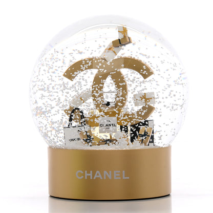Chanel Glass CC Shopping Bag Snow Globe Gold 7 of 8