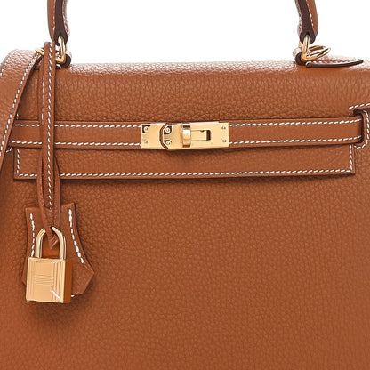 Hermes Togo Kelly Retourne 25 Gold 8 of 11