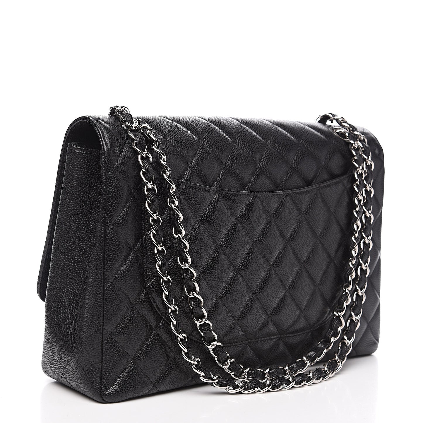 Caviar Quilted Maxi Single Flap Black