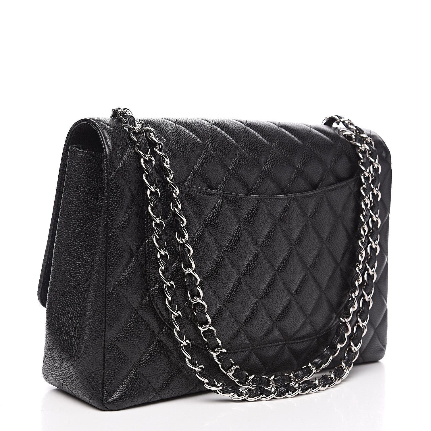 Chanel Caviar Quilted Maxi Single Flap Black 2 of 8