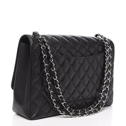 Chanel Caviar Quilted Maxi Single Flap Black 2 of 8