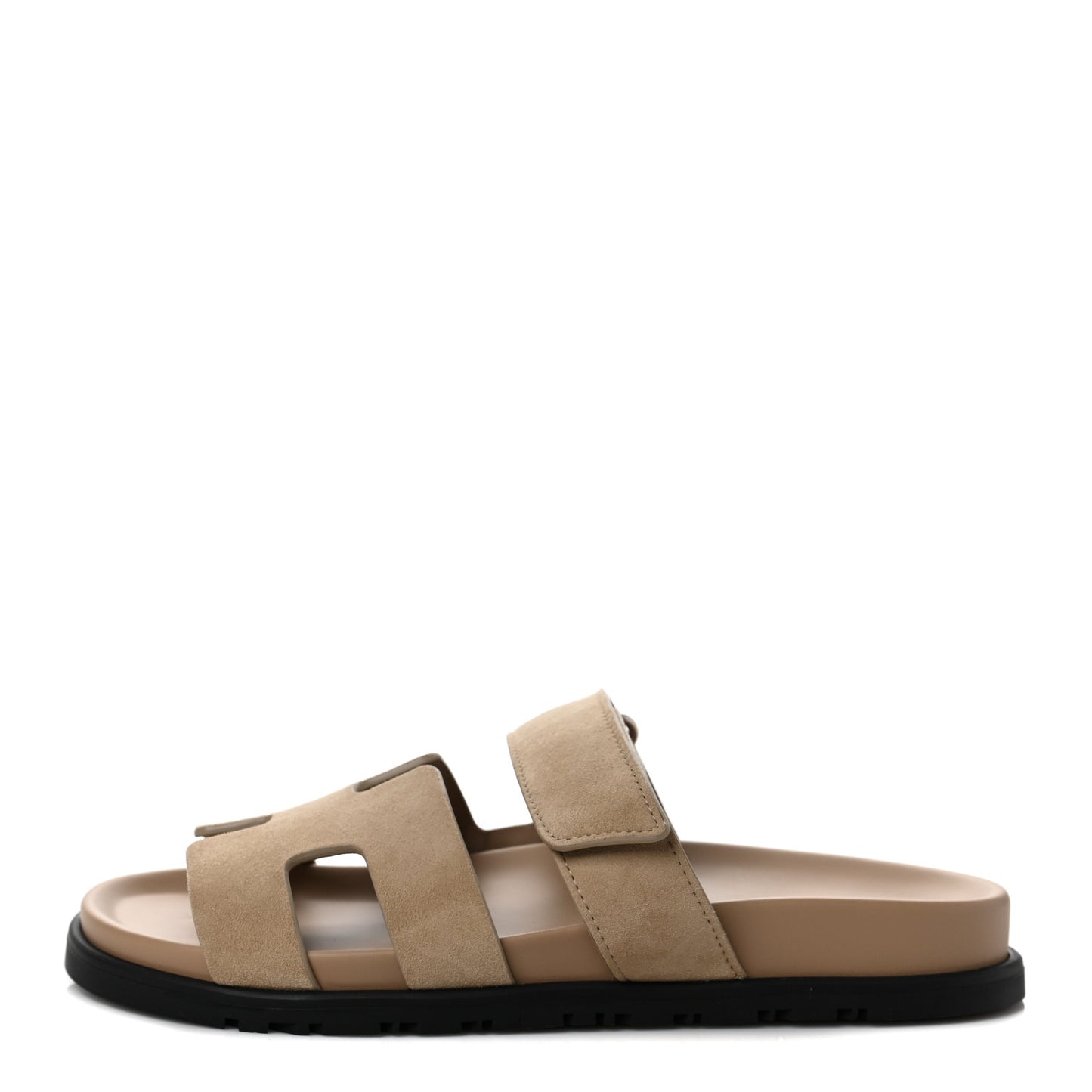 Suede Goatskin Womens Chypre Sandals 37 Beige Argile