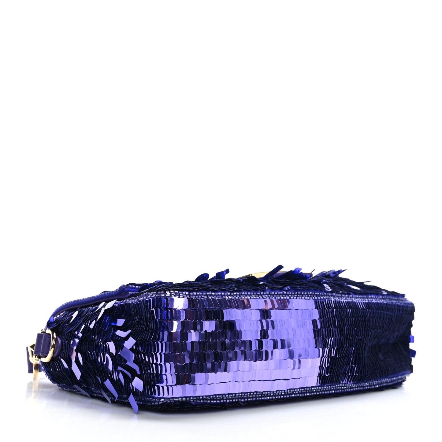 Sequin Paillettes Shiny Nappa Sex and the City Baguette Viola Purple Rain