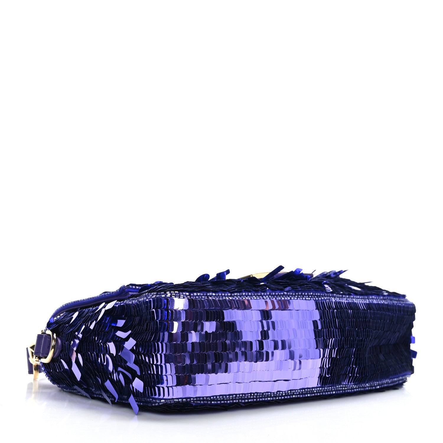 Fendi Sequin Paillettes Shiny Nappa Sex and the City Baguette Viola Purple Rain 4 of 8