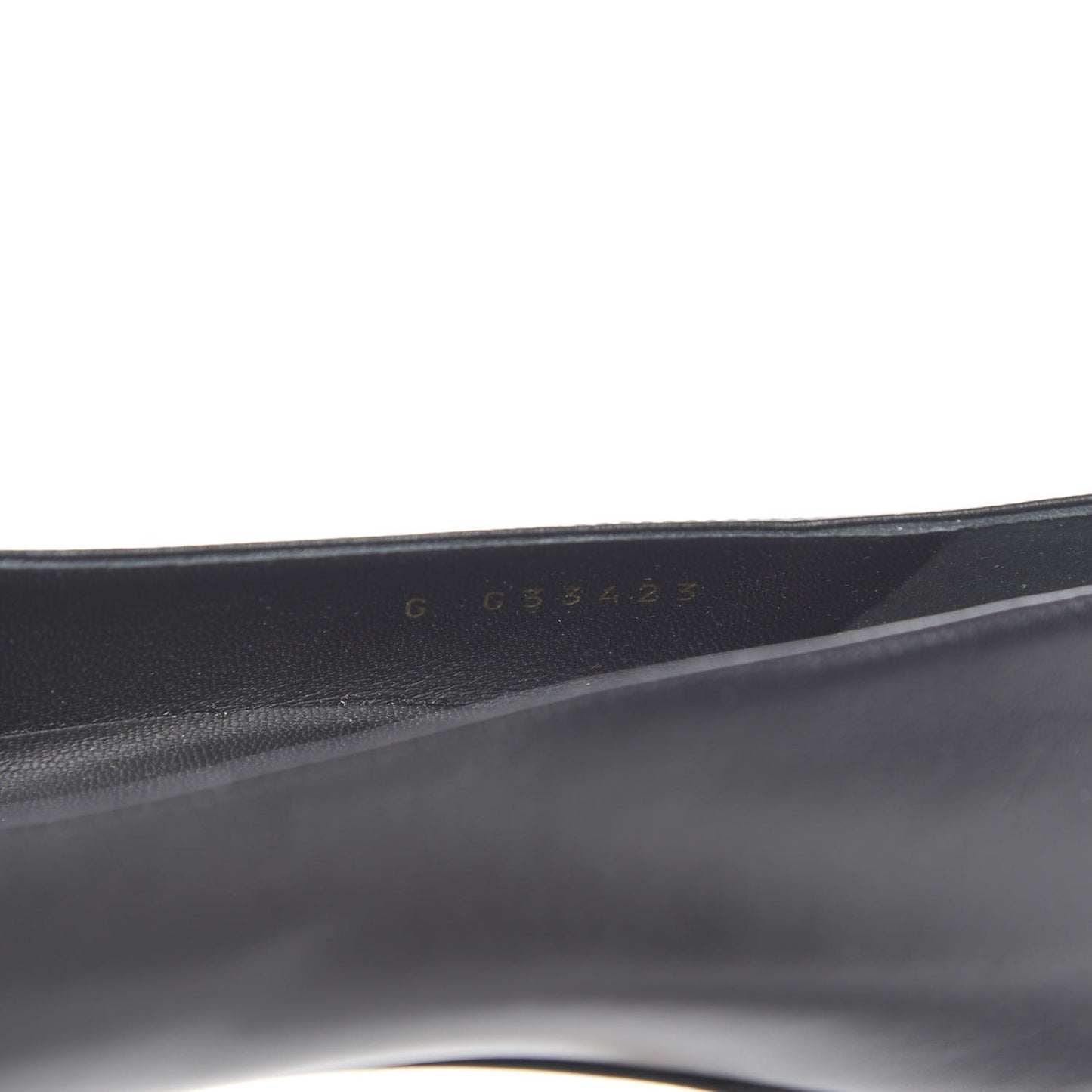 Lambskin Patent Calfskin Cap Toe CC Pumps 38.5 Black