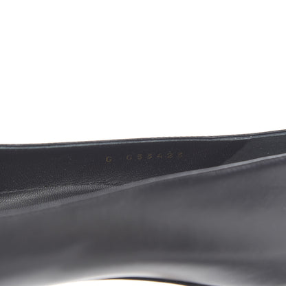 Chanel Lambskin Patent Calfskin Cap Toe CC Pumps 38.5 Black 9 of 10