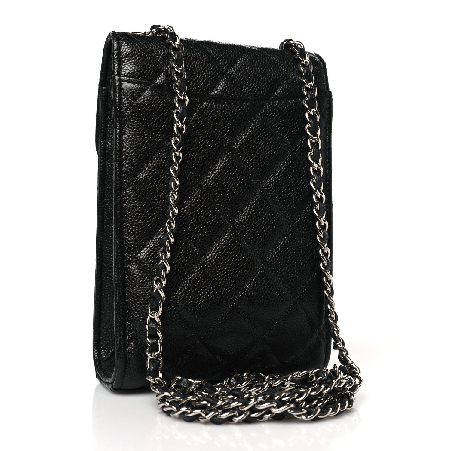 Chanel Caviar Quilted Classic Phone Holder Black 3 of 10