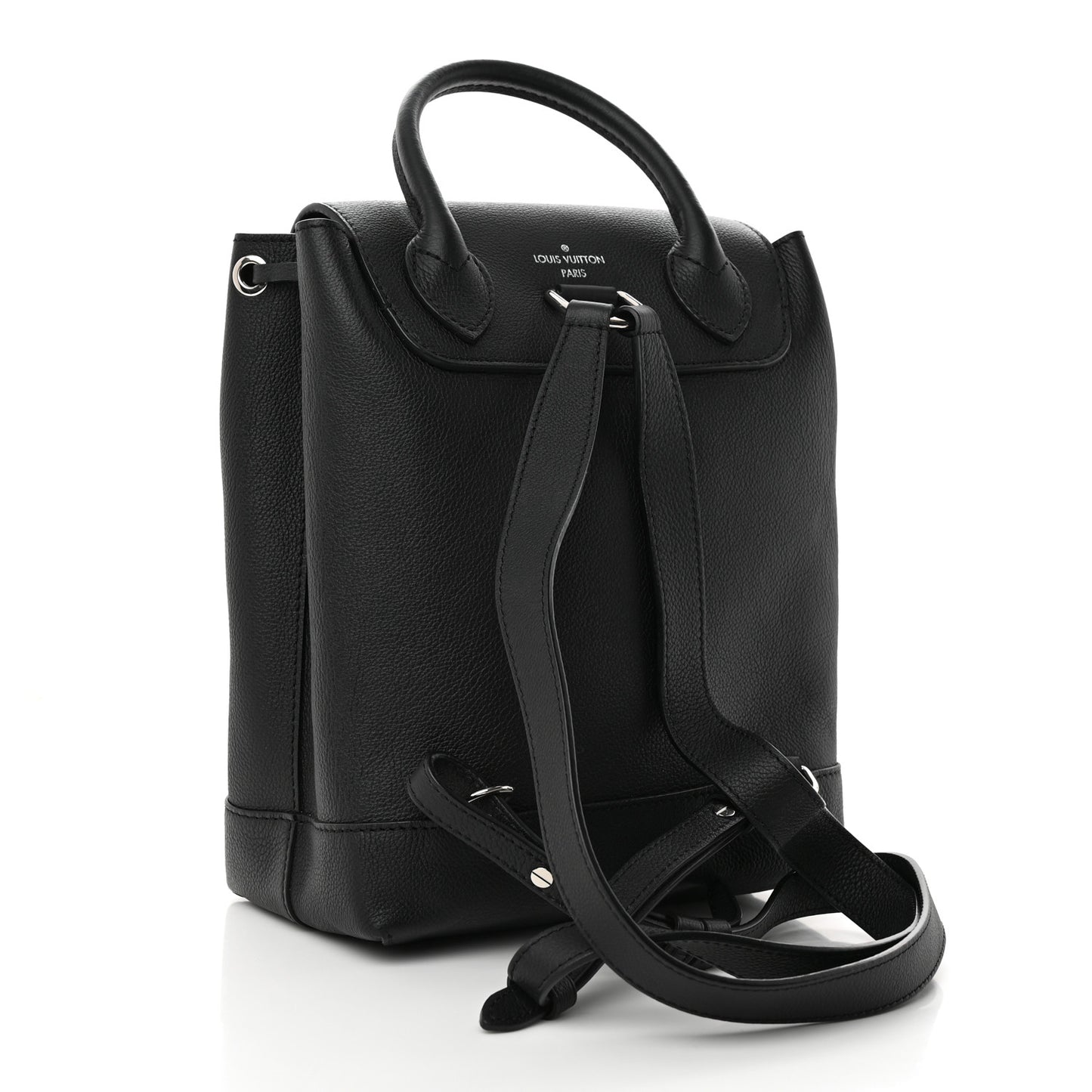 Calfskin Lockme Backpack Black