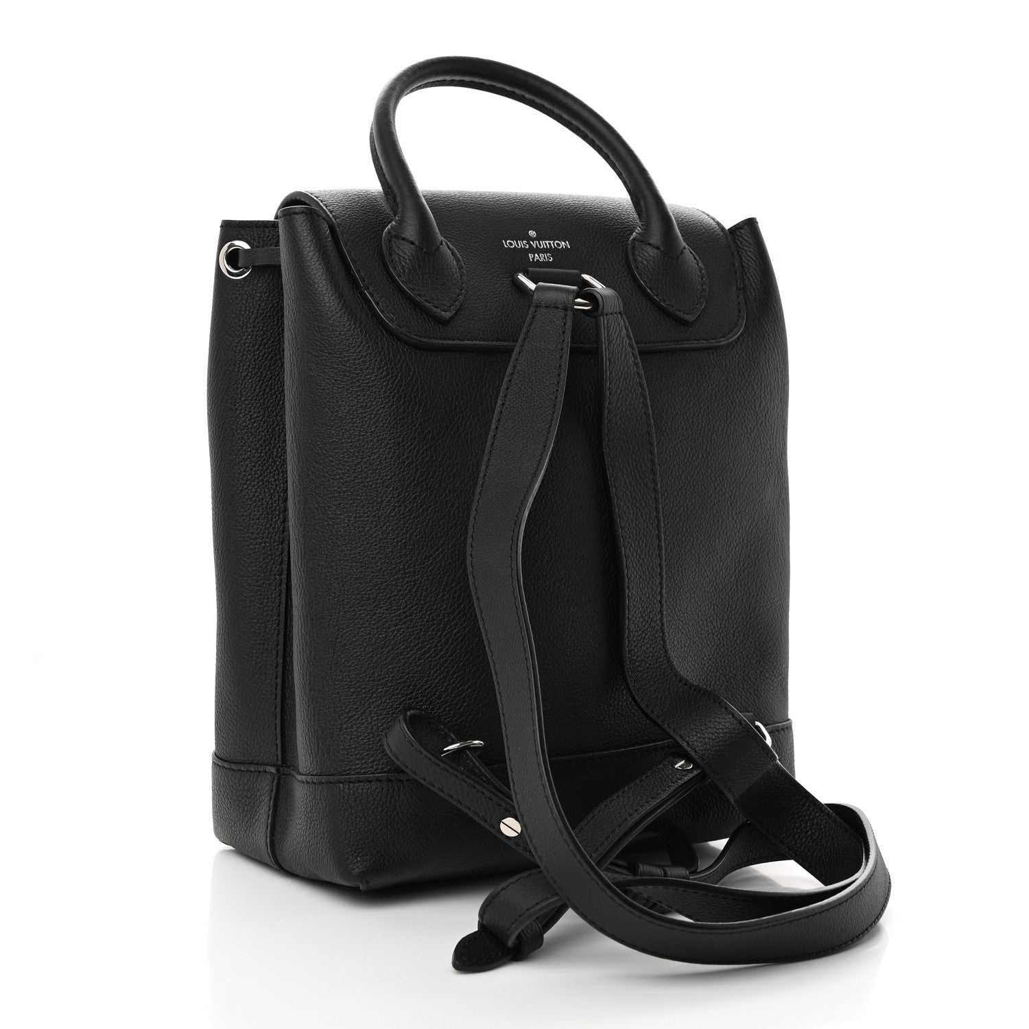 Louis Vuitton Calfskin Lockme Backpack Black 3 of 12