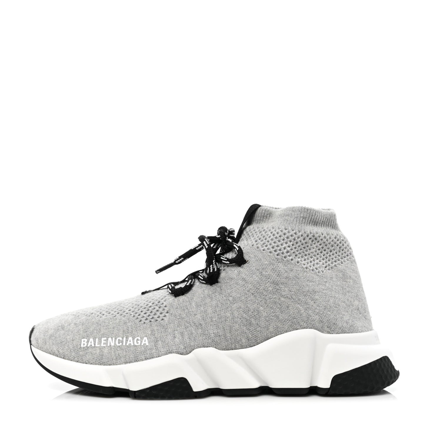Sweatshirt Knit Womens Speed Lace Up Sneakers 38 Gris