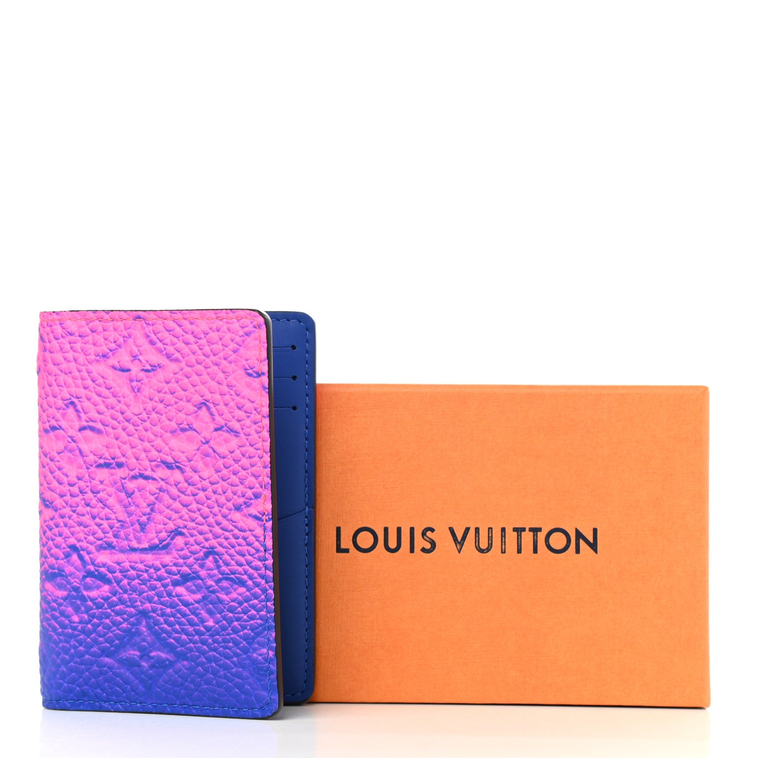 Louis Vuitton Taurillon Illusion Pocket Organizer Bleu Rose 7 of 7