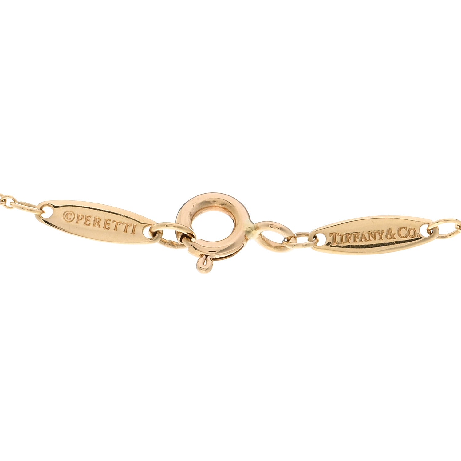 Tiffany 18K Yellow Gold Elsa Peretti Diamonds by the Yard 3 Station Necklace 4 of 4