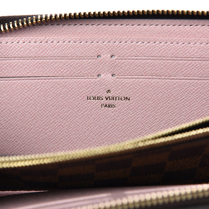 Louis Vuitton Damier Ebene Clemence Wallet Rose Ballerine 6 of 6