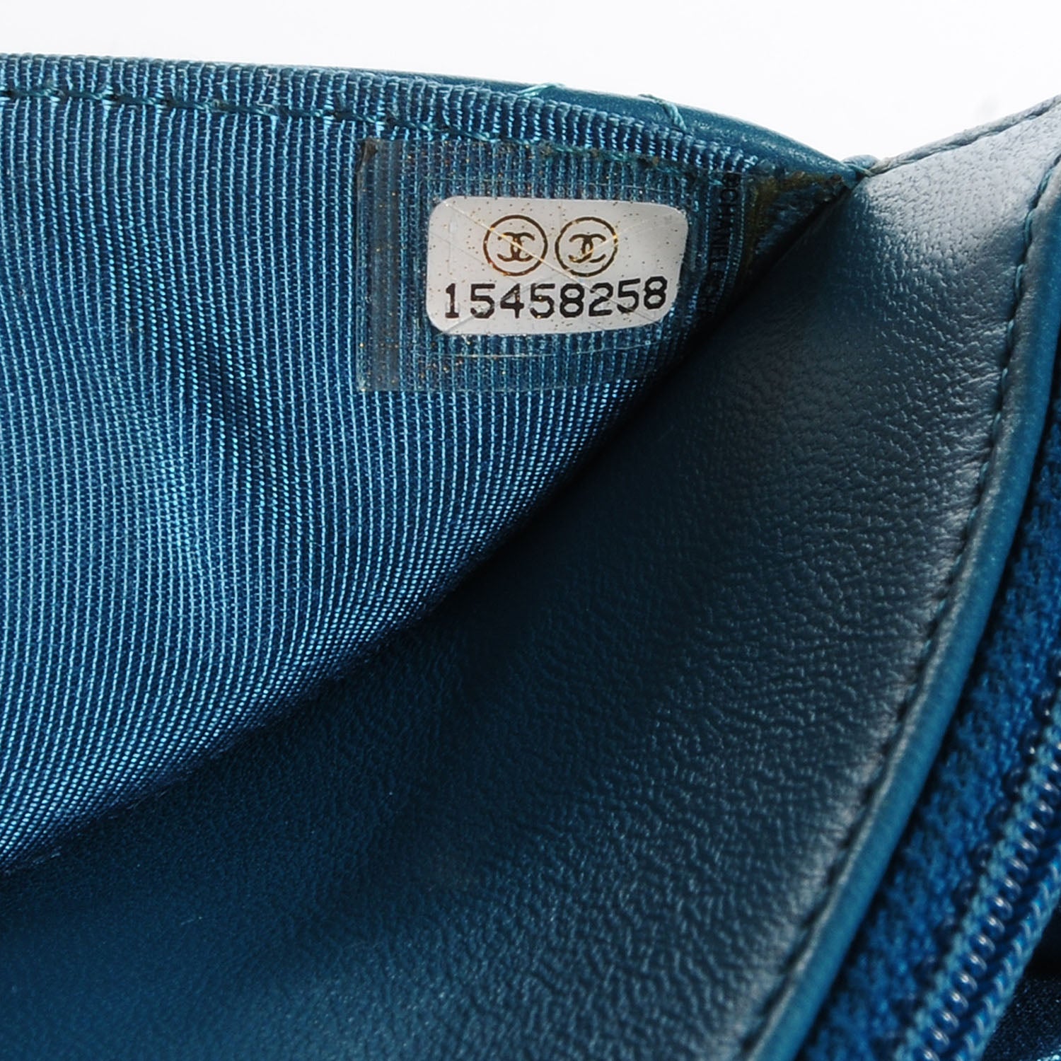 Chanel Lambskin Quilted Wallet On Chain WOC Turquoise 8 of 8