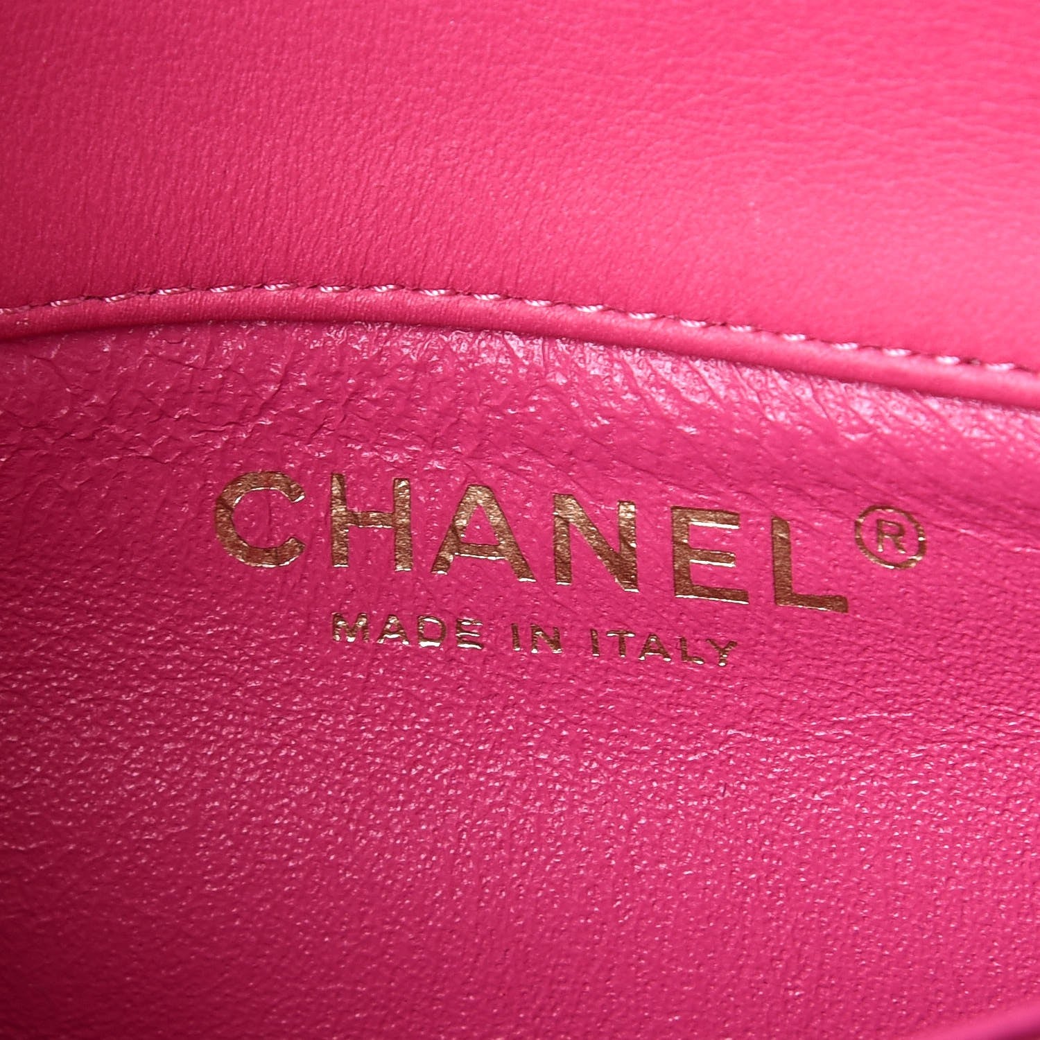 Chanel Lambskin Chevron Quilted Extra Mini Flap Dark Pink 14 of 15