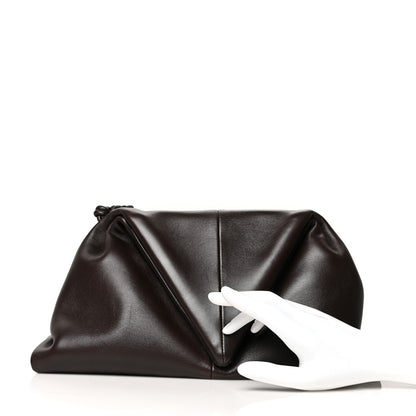 Bottega Veneta Lambskin BV Trine Clutch Fondente 2 of 9