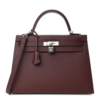 Hermes Epsom Horseshoe Kelly Sellier 32 Bordeaux 1 of 13