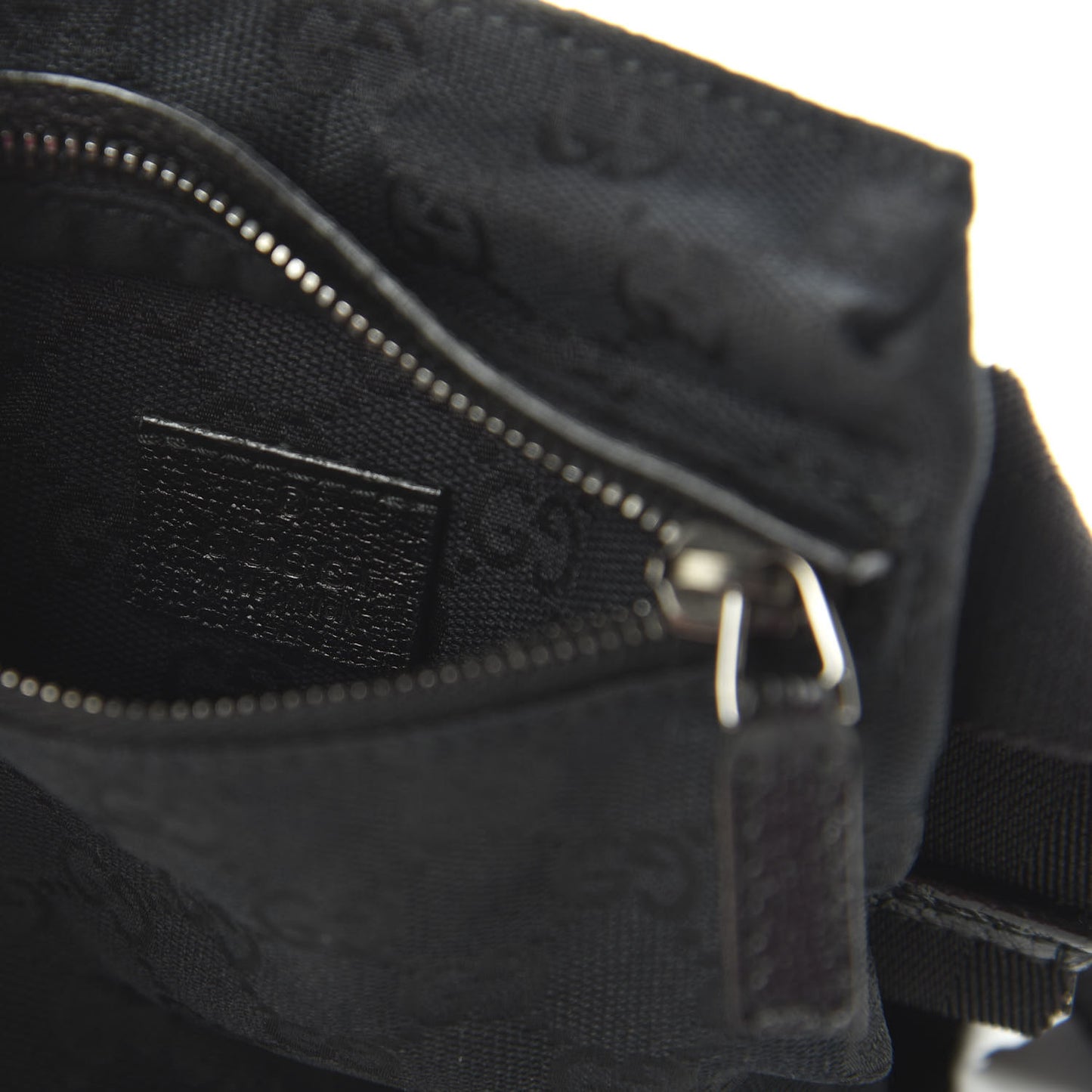 GG Monogram Double Pocket Belt Bag Black