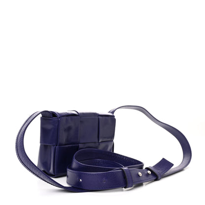 Bottega Veneta Paper Calfskin Maxi Intreccio Extra Mini Cassette Crossbody Bag Purple 3 of 10