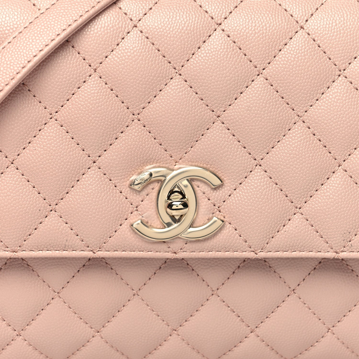 Chanel Caviar Quilted Small Coco Handle Flap Light Pink 8 of 10
