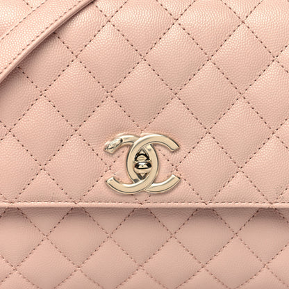 Chanel Caviar Quilted Small Coco Handle Flap Light Pink 8 of 10