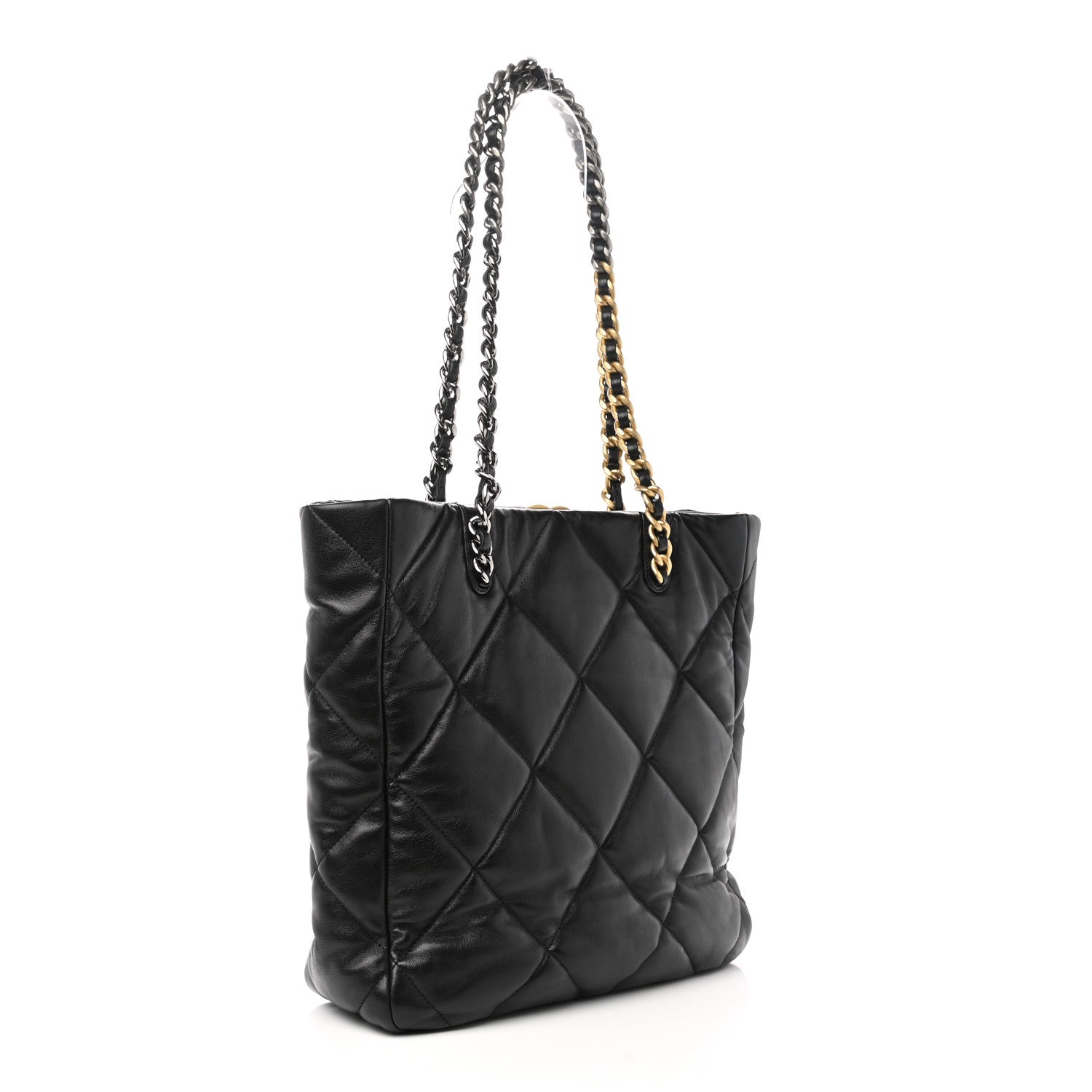 Chanel Lambskin Quilted Chanel 19 Shopping Bag Black 3 of 10