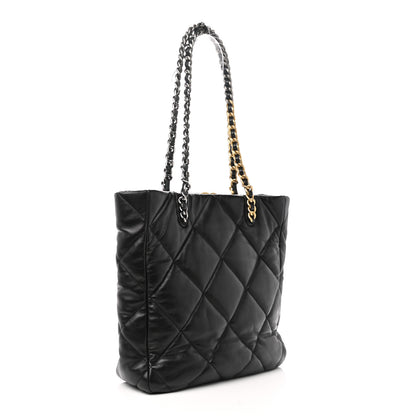 Chanel Lambskin Quilted Chanel 19 Shopping Bag Black 3 of 10