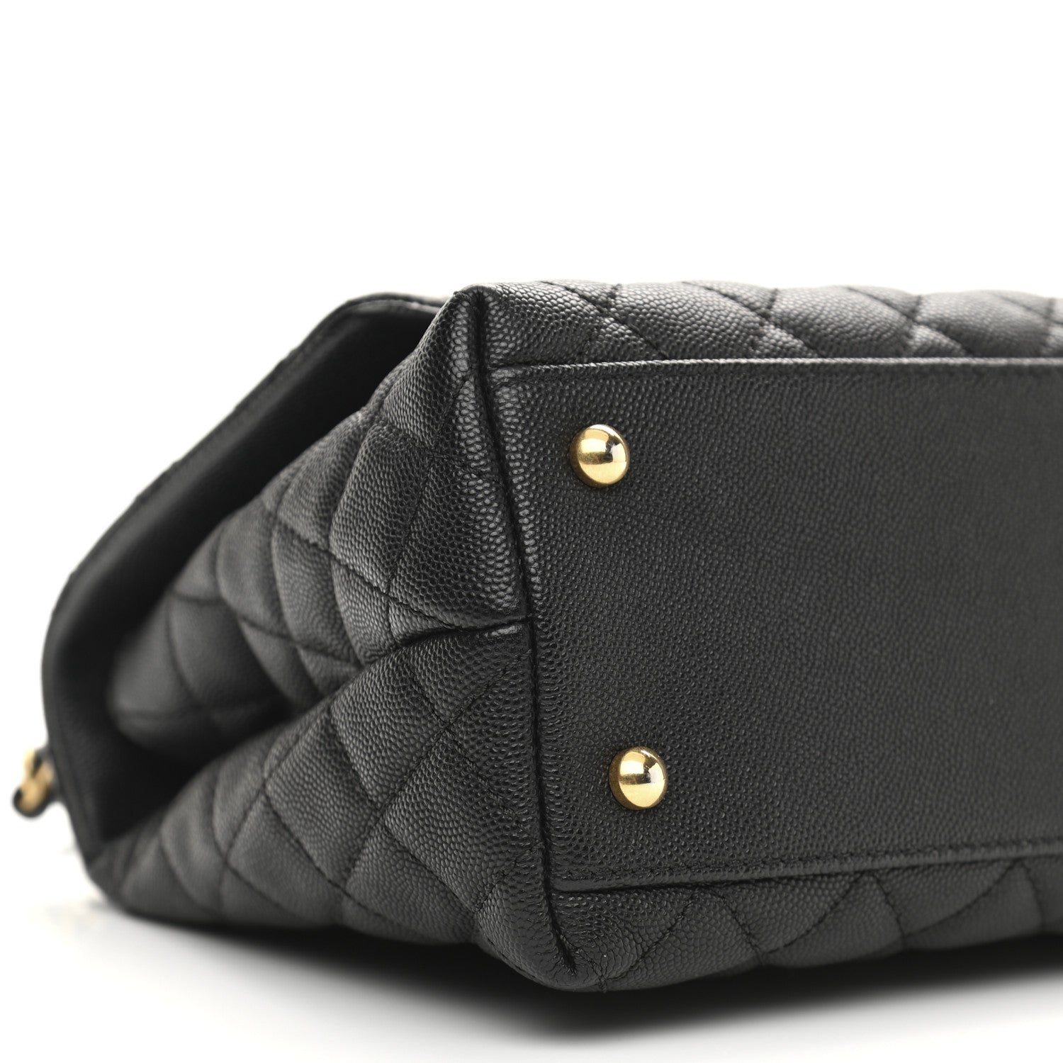 Chanel Caviar Lizard Quilted Small Coco Handle Flap Black 9 of 12