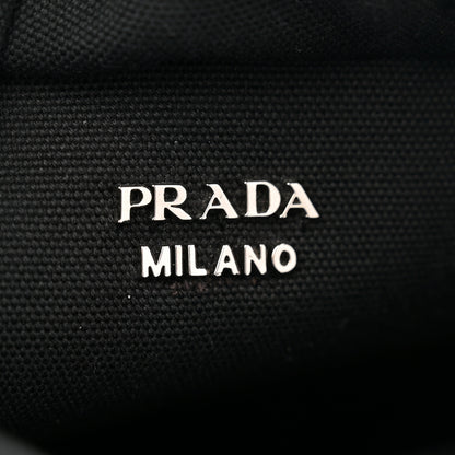 Prada Canapa Logo Bucket Bag Black Cognac 6 of 12