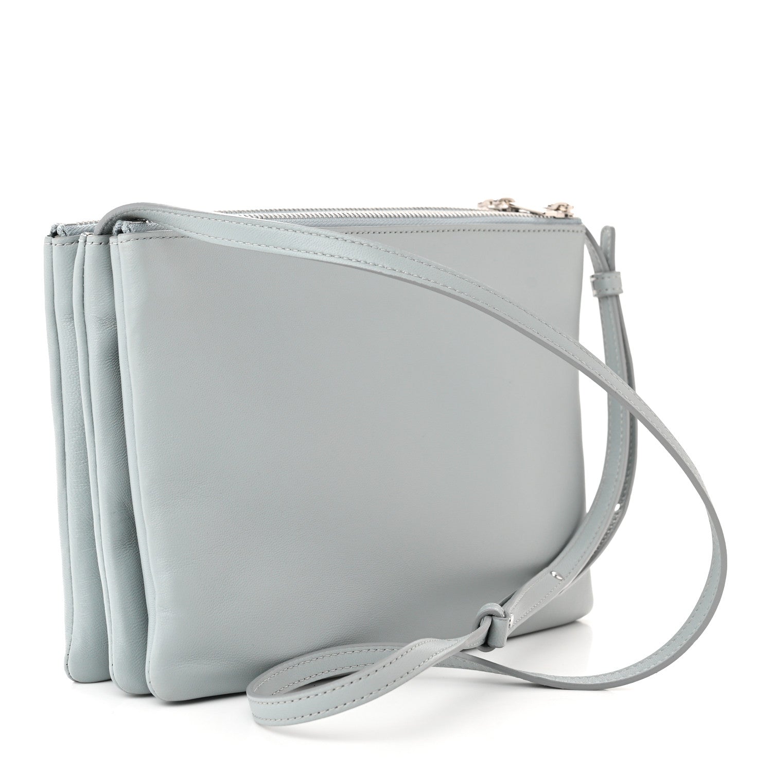 Celine Lambskin Large Trio Crossbody Bag Mineral 3 of 11