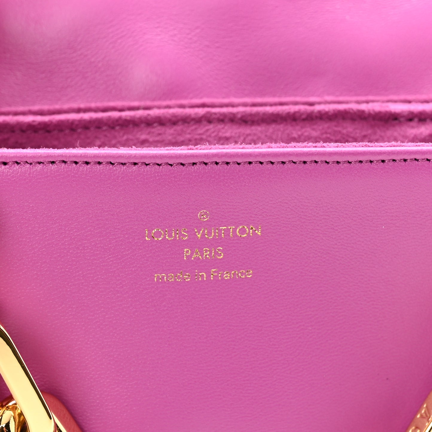 Lambskin Embossed Monogram Coussin Belt Bag Orchid