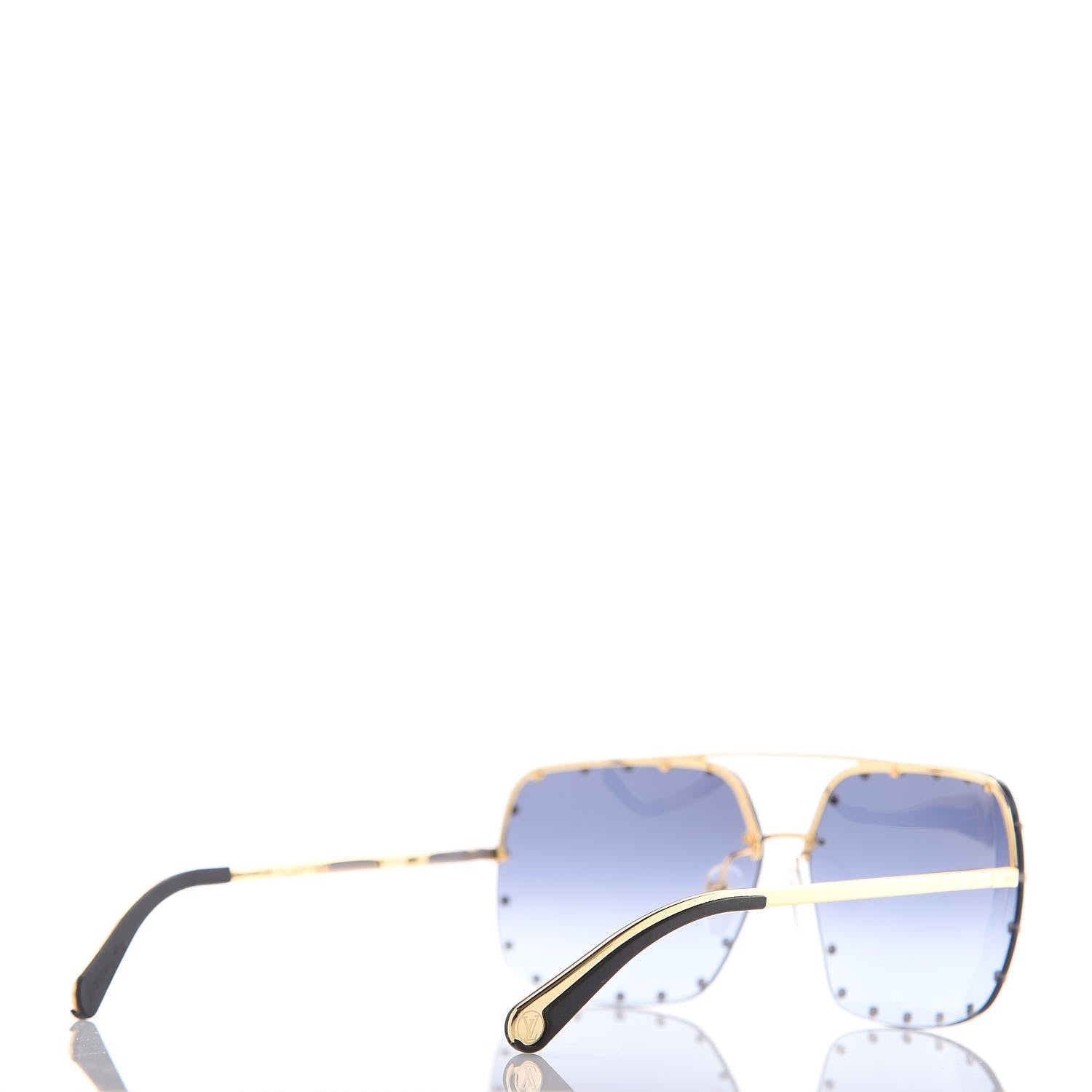 Louis Vuitton The Party Square Sunglasses Z2354E Blue 3 of 5