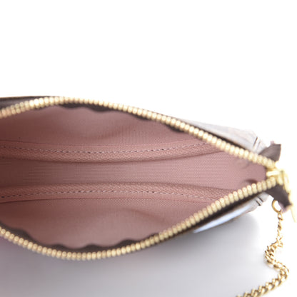 Louis Vuitton Damier Ebene 2020 Christmas Animation Big Wheel Mini Pochette Accessories Rose Ballerine 5 of 10